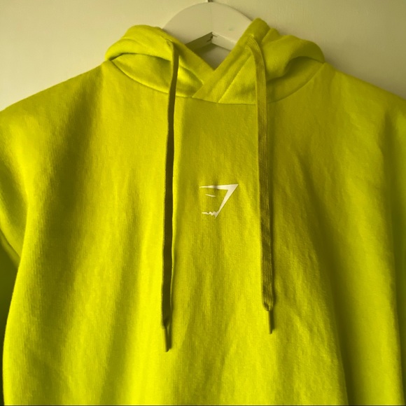 Gymshark Lime Oversized Training Hoodie sz Small - Picture 5 of 12